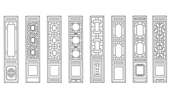 桃城喜迎门中式花格CAD设计图样式大全